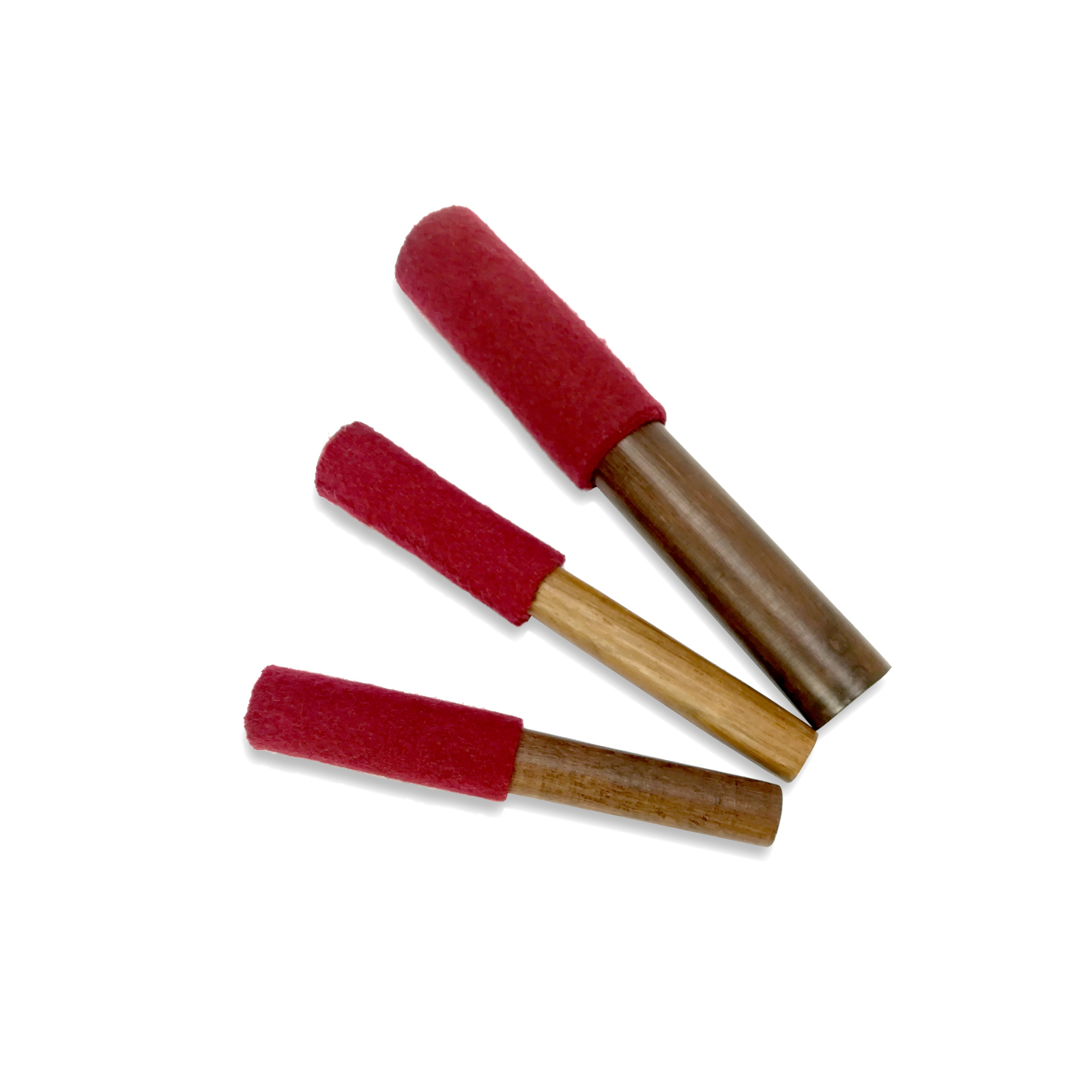 Filzklöppel weinrot 2,5 bis 4 cm Durchmesser – Bild 2