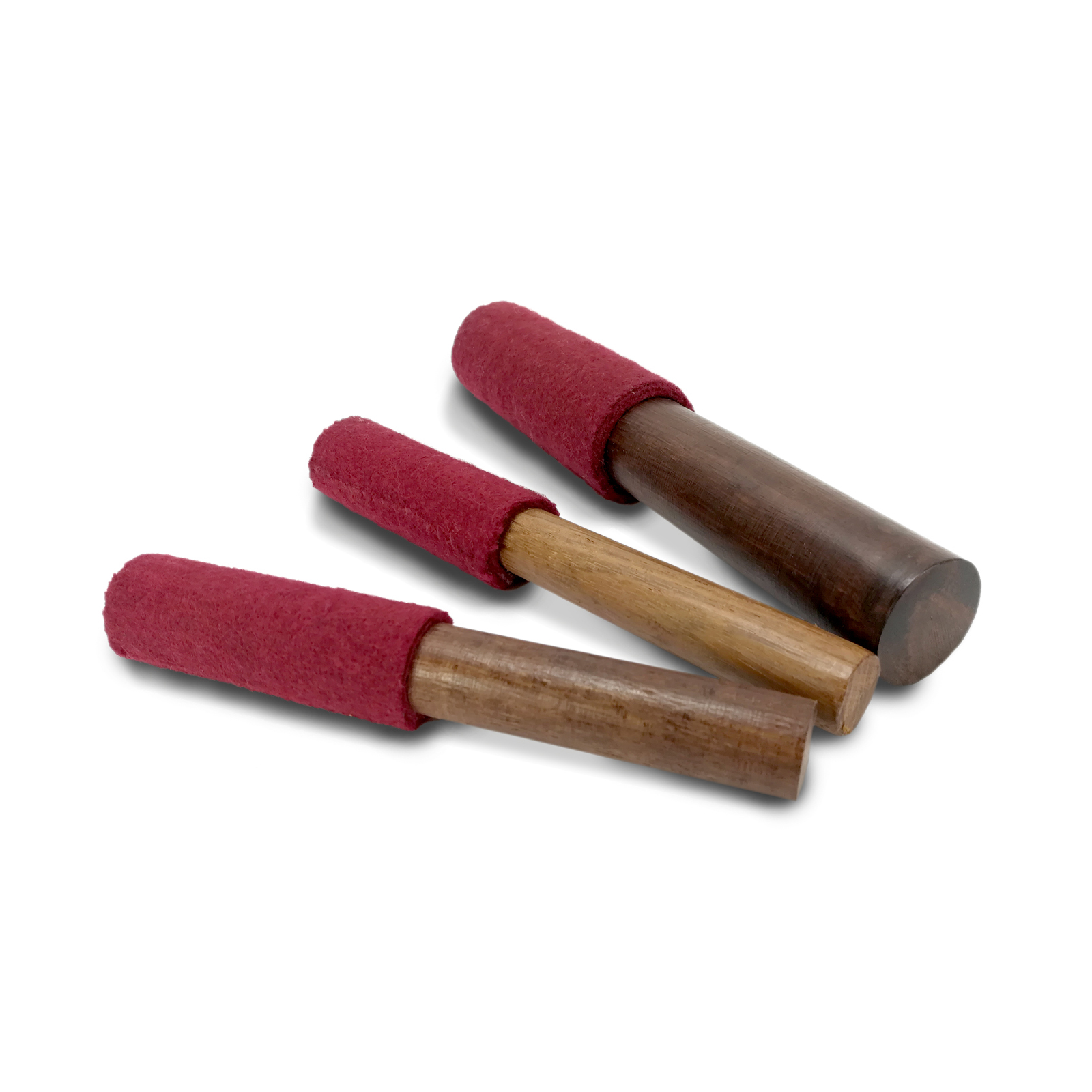 Filzklöppel weinrot 2,5 bis 4 cm Durchmesser