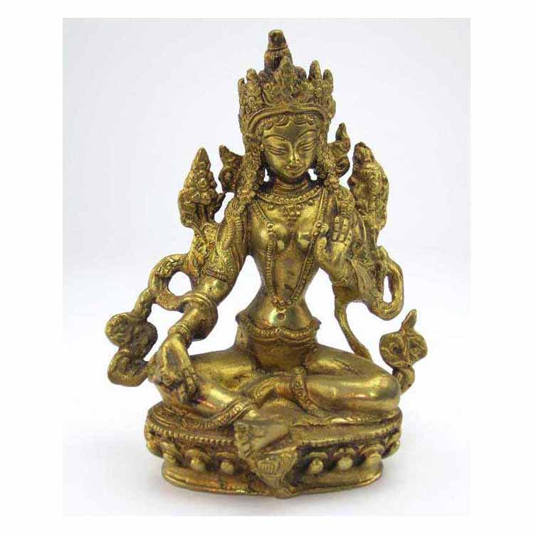 Grüne Tara gold 13 cm